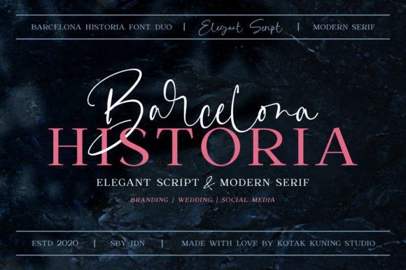 Barcelona Historia: A Serif and Script Duo for Editorial Design