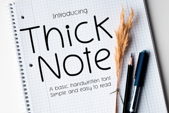 Thick Note Typeface: A Handwritten Review for Editorial Design